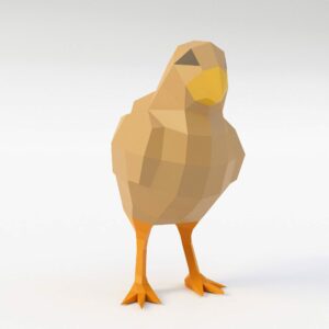 Chick low poly 3d model