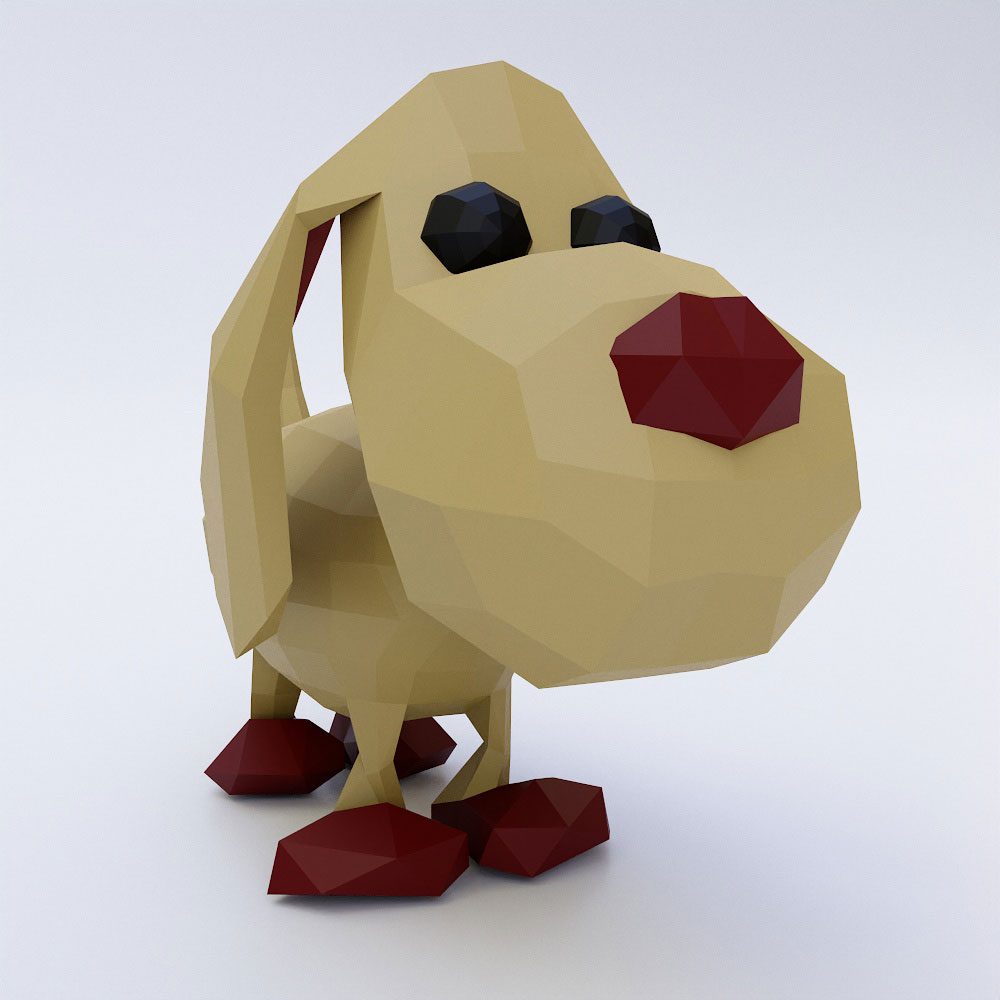 Dog cartoon 3d model