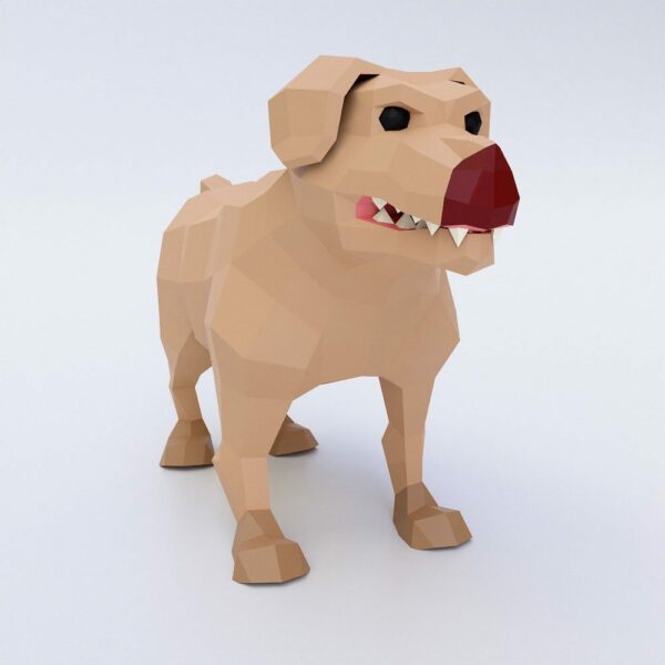 Dog low poly free 3d model