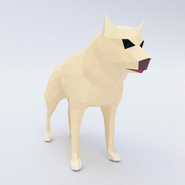 Low poly dog free 3d model