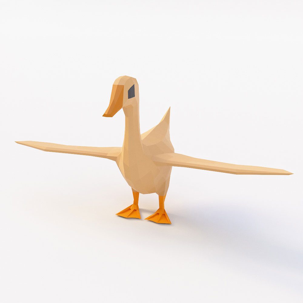 Low poly Duck 3d model