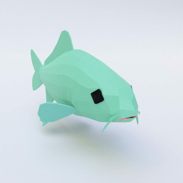 Freshwater common carp fish 3d model