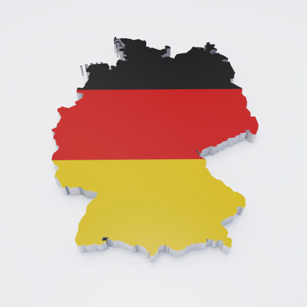 Germany country flag map 3d model