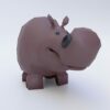 Hippopotamus cartoon low poly 3d model