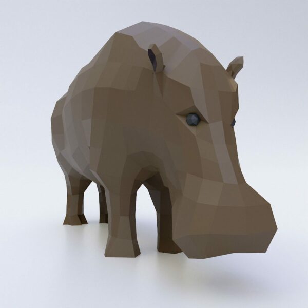 Low poly Hippopotamus 3d model