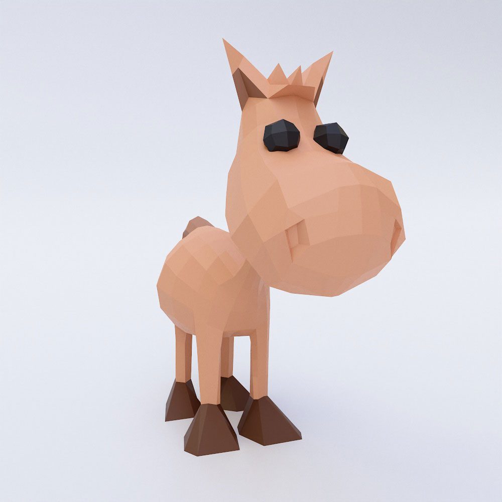 Horse cartoon 3d model