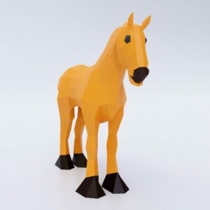 Horse low poly 3d model