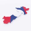 Laos country flag map 3d model