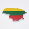 Lithuania country flag map 3d model