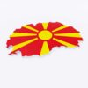 Macedonia country flag map 3d model