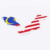 Malaysia country flag map 3d model
