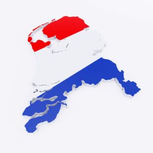 Netherland flag map 3d model
