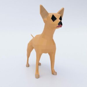 Puppy low poly 3d model