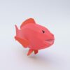 Red drum fish lowpoly 3d model