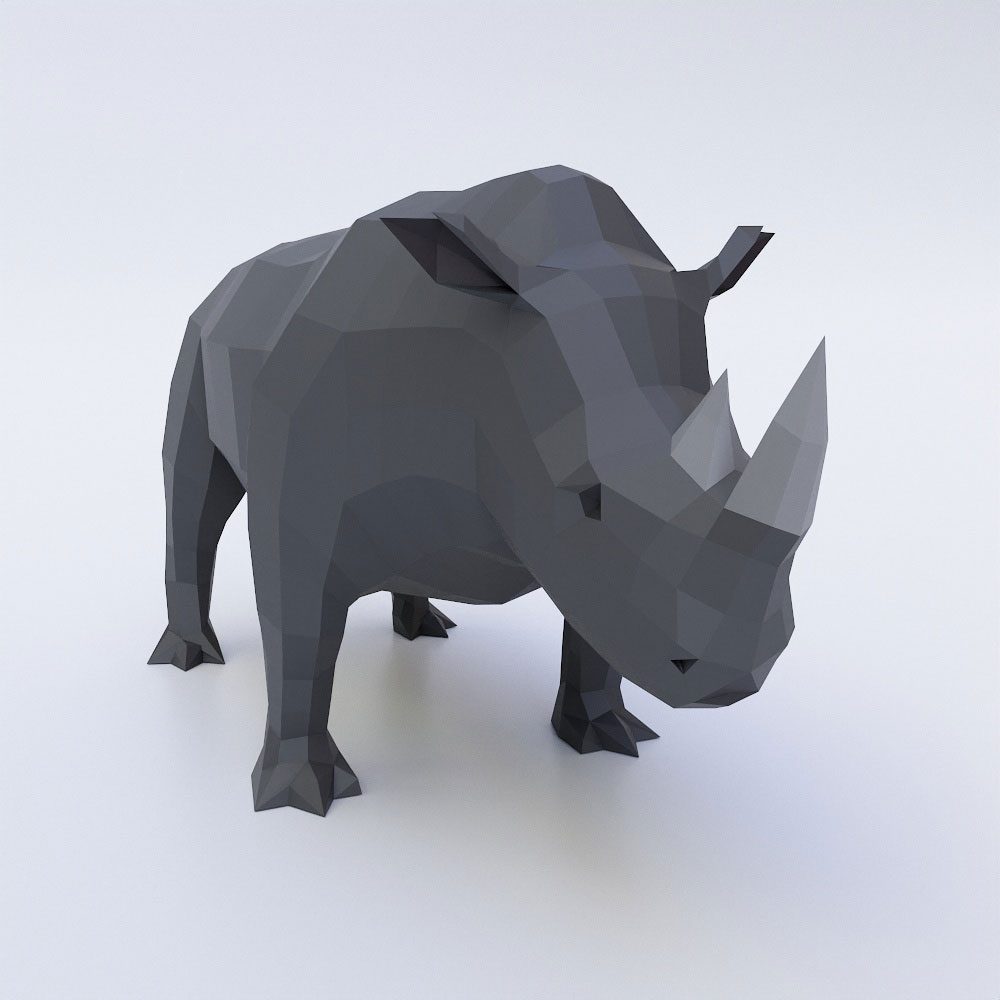 Lowpoly Rhino 3d model