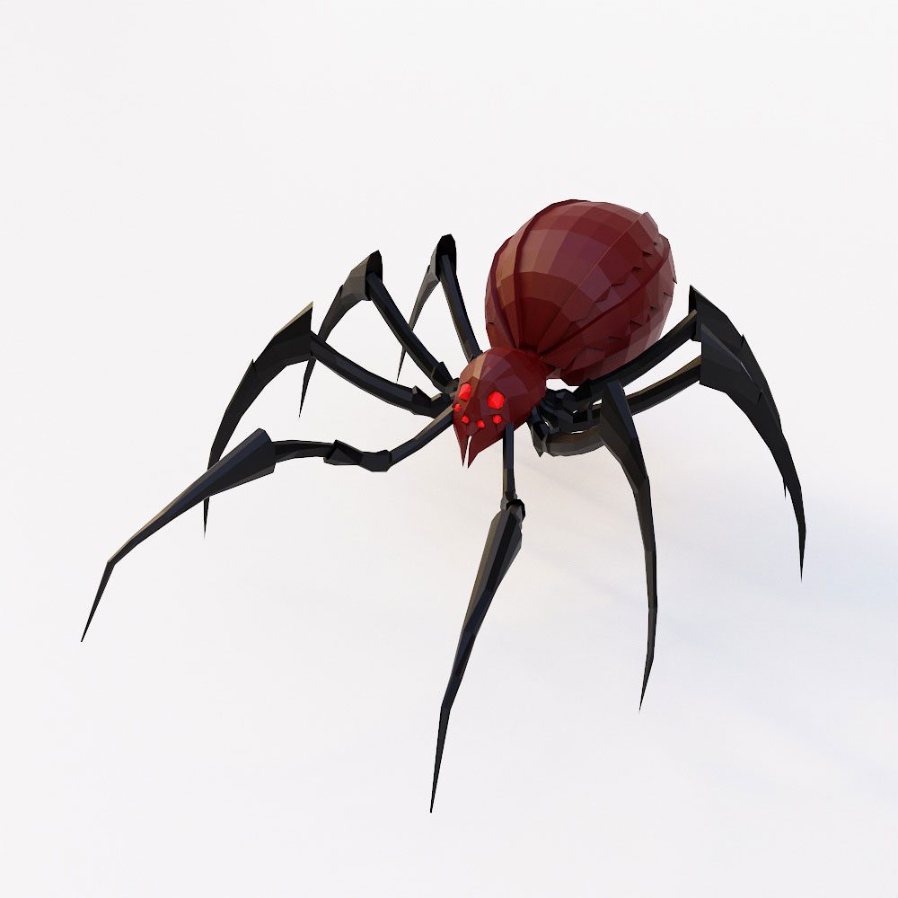 Spider lowpoly 3d model