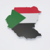 Sudan flag map 3d model