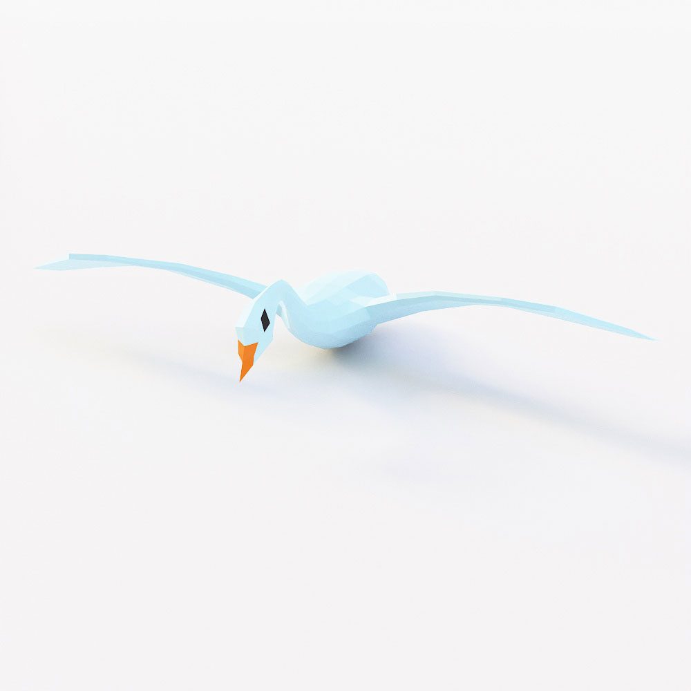 Swan bird 3d model