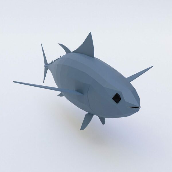 Tuna fish lowpoly 3d model