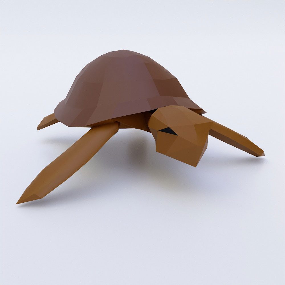 Turtle low poly free 3d model