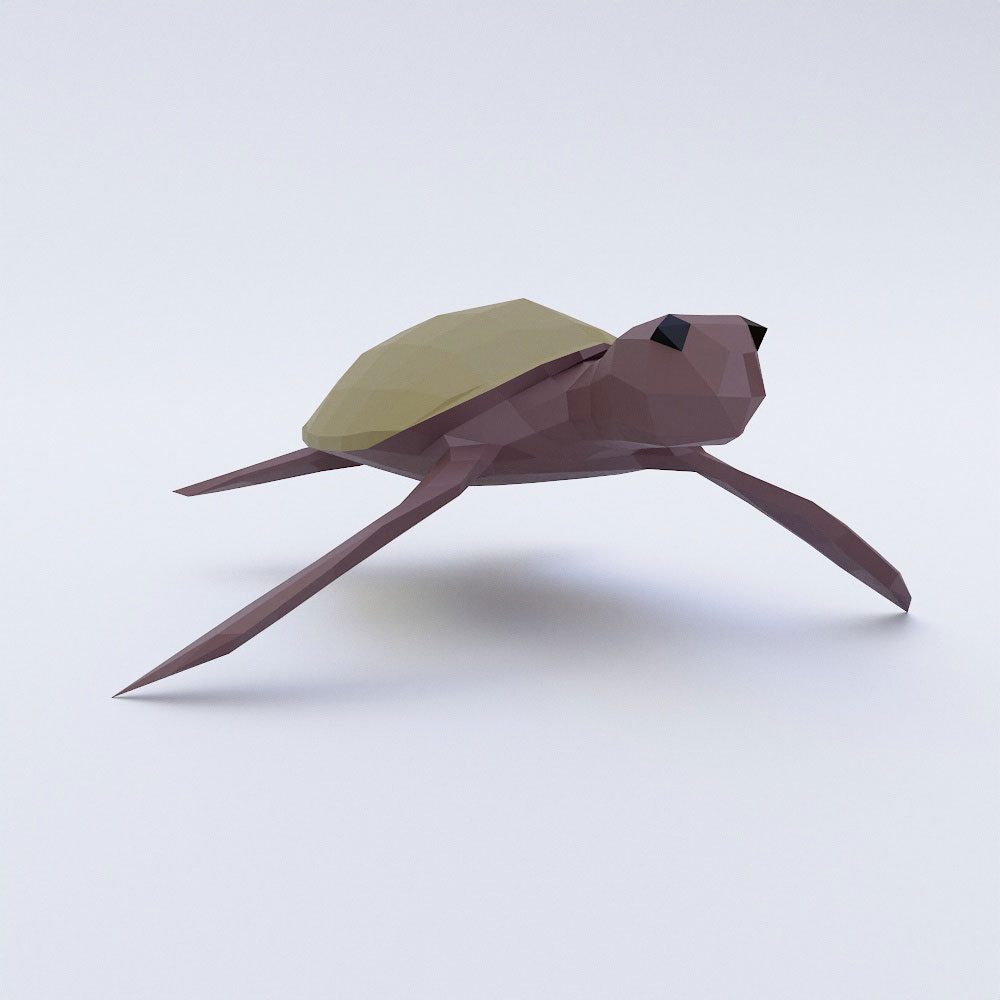 Lowpoly turtle 3d model