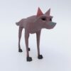 Low poly Wolf 3d model