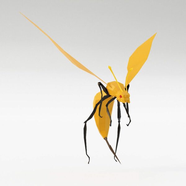 Yellow wasp 3d model