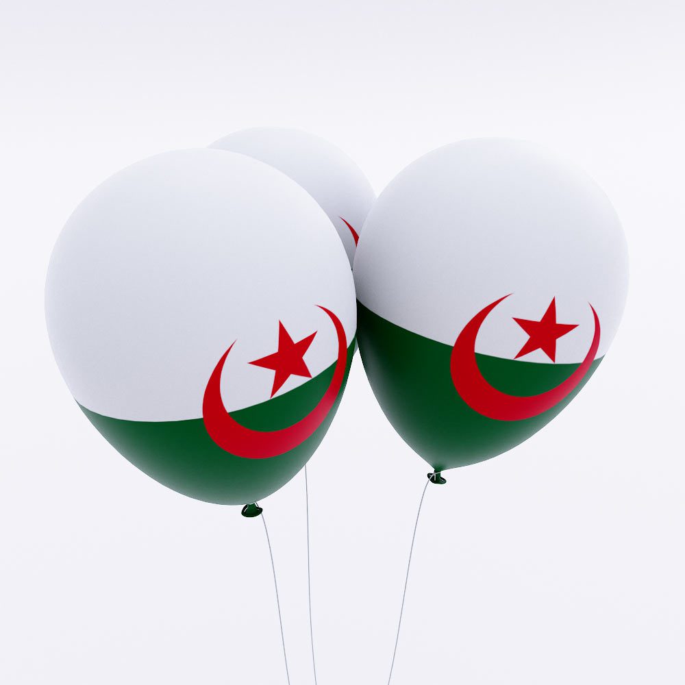 Algeria country flag balloon 3d model