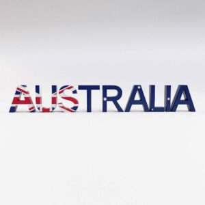 Australia country name 3d model