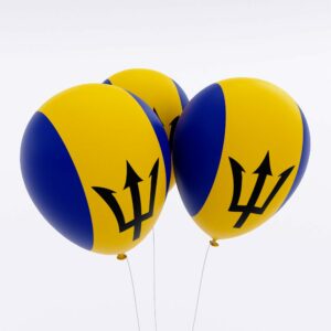 Barbados country flag balloon 3d model