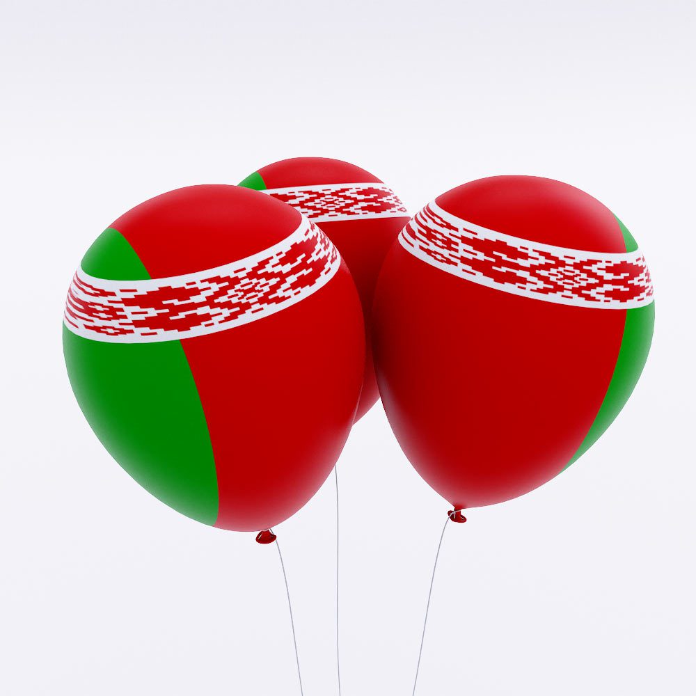 Belarus country flag balloon 3d model