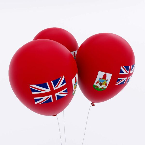 Bermuda flag balloon 3d model