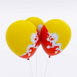 Bhutan country flag balloon 3d model