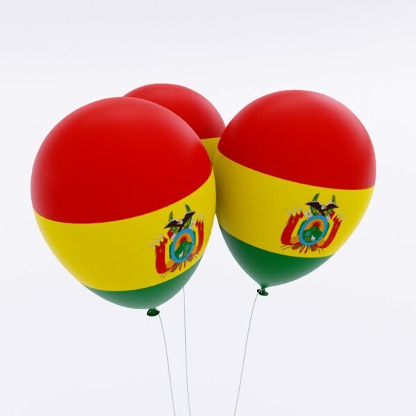 Bolivia country flag balloon 3d model
