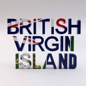 British Virgin Islands country name 3d model