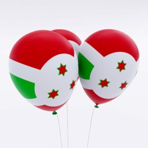 Burundi country flag balloon 3d model