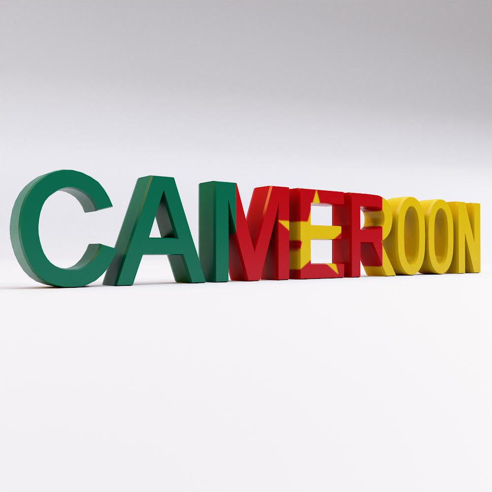 Cameroon country name 3d model