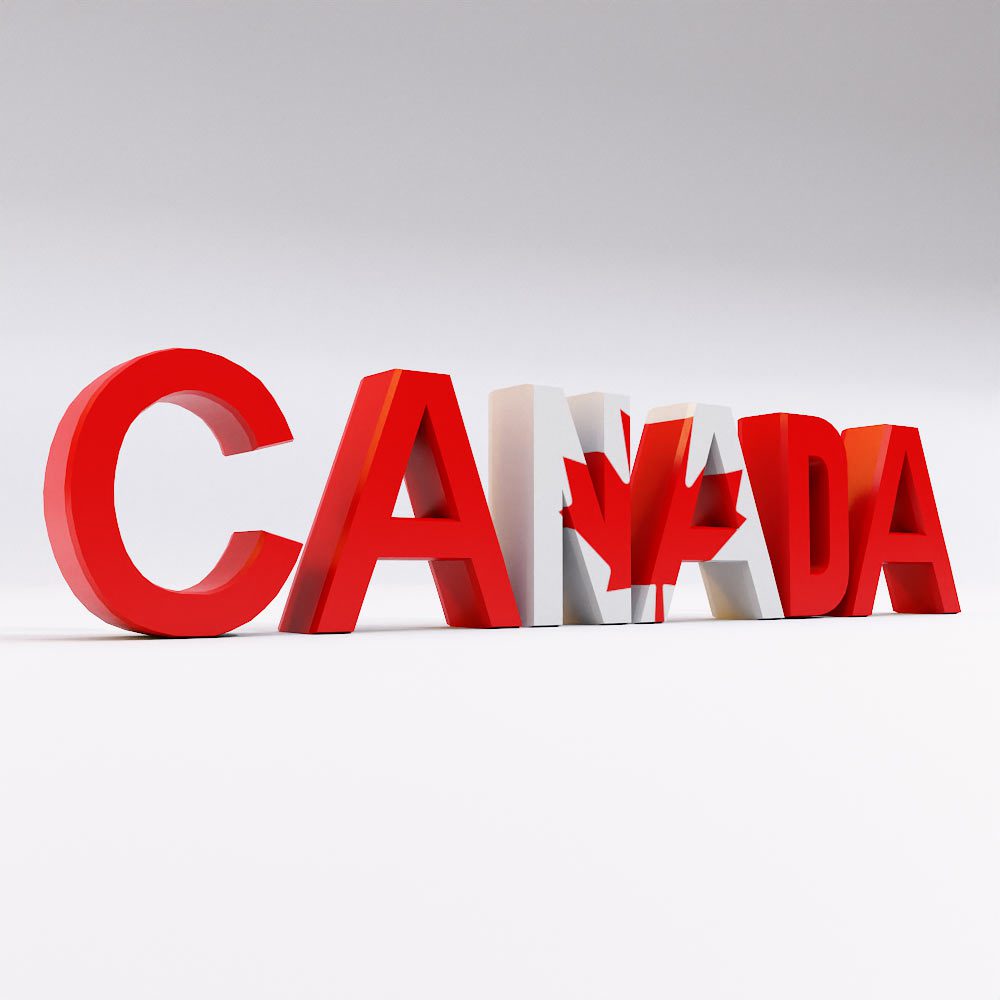 Canada country name 3d model