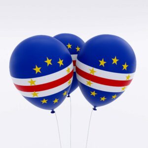Cape Verde flag balloon 3d model