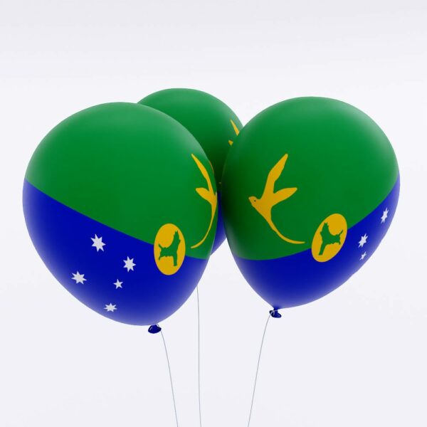 Christmas Island flag balloon 3d model