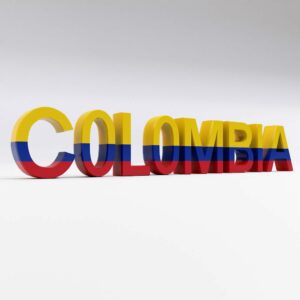 Colombia country name 3d model
