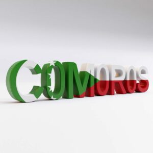 Comoros country name 3d model