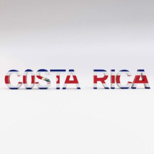 Costa Rica country name 3d model