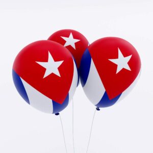Cuba country flag balloon 3d model