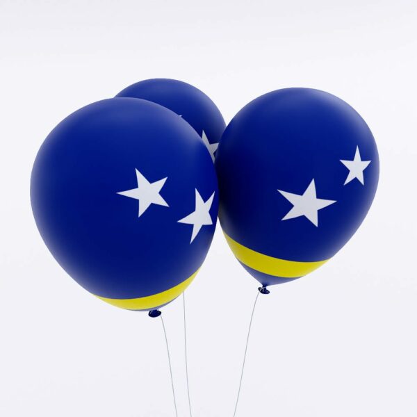 Curacao flag balloon 3d model