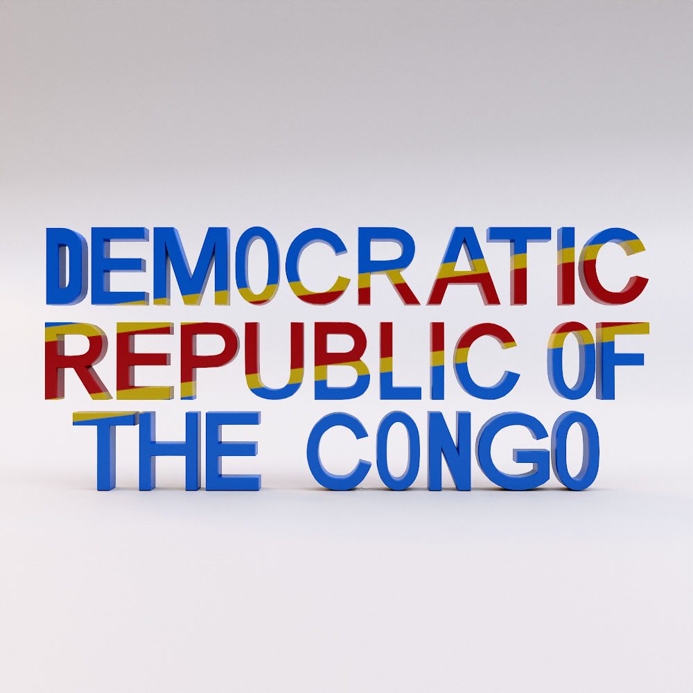 Congo country name 3d model