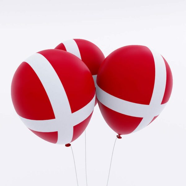 Denmark country flag balloon 3d model