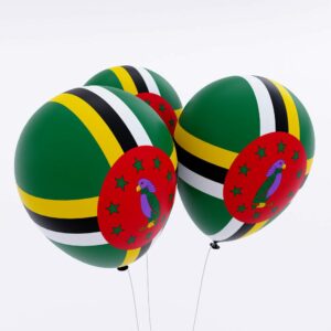 Dominica country flag balloon 3d model