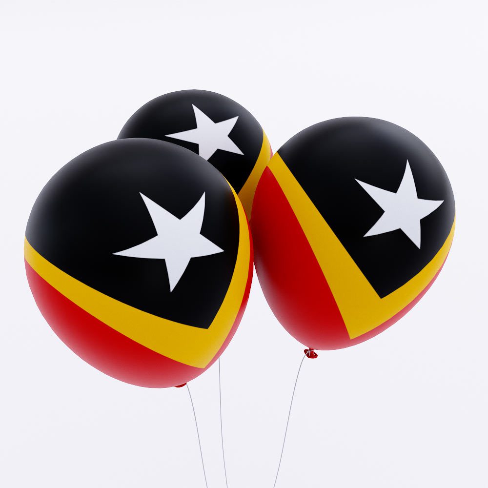 East Timor country flag balloon 3d model