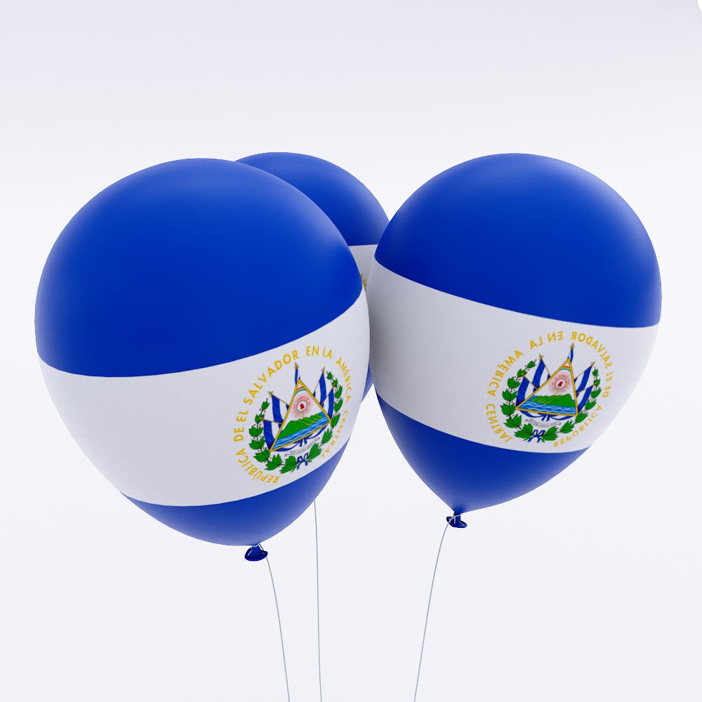 El Salvador country flag balloon 3d model